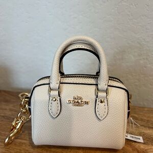 SOLD Coach Mini Rowan Satchel Bag Charm NWT color chalk ( ivory)